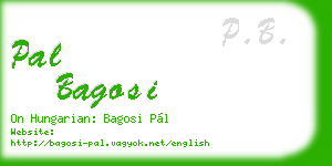 pal bagosi business card